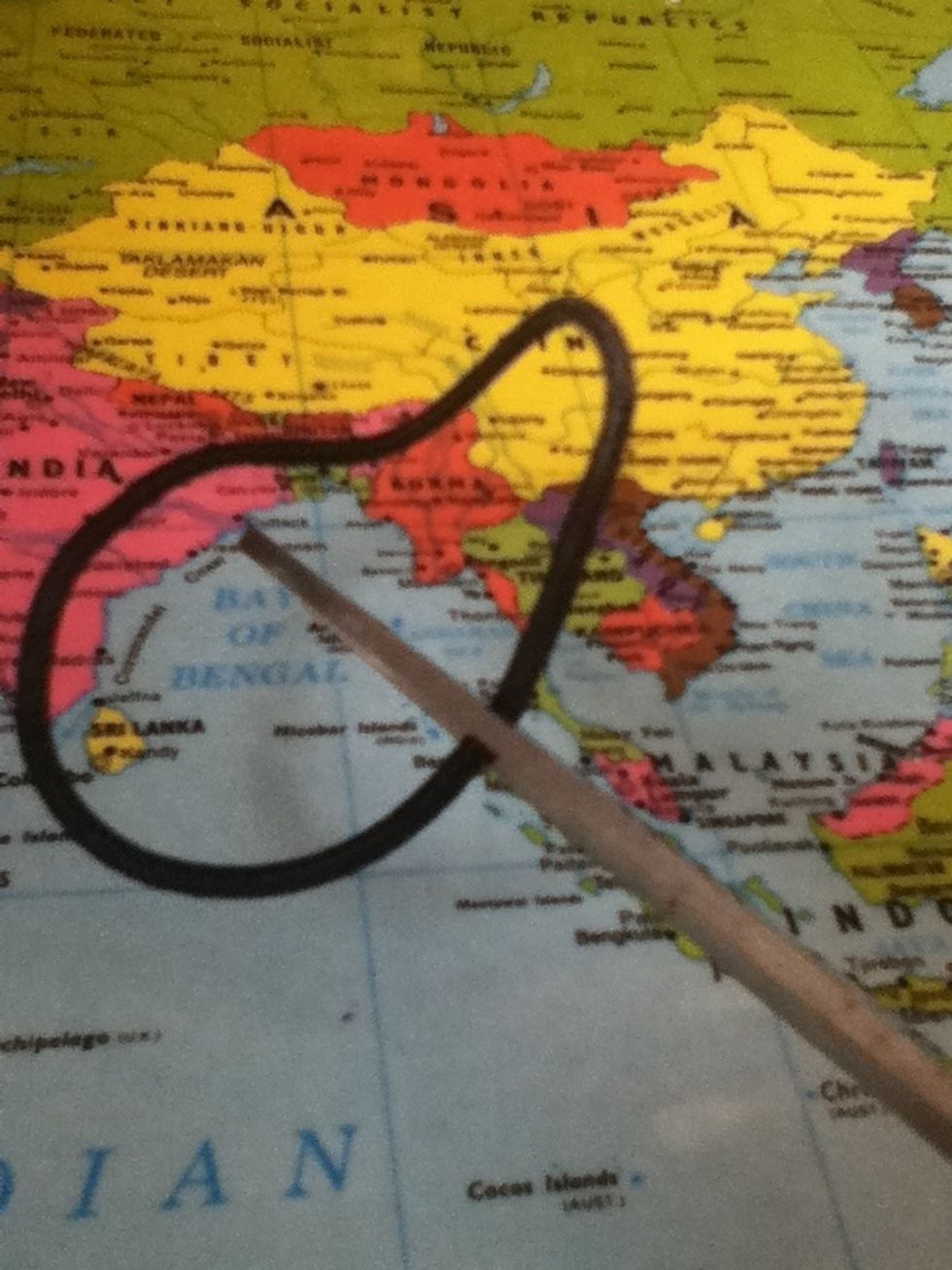 Now cut a hair elastic at the seam