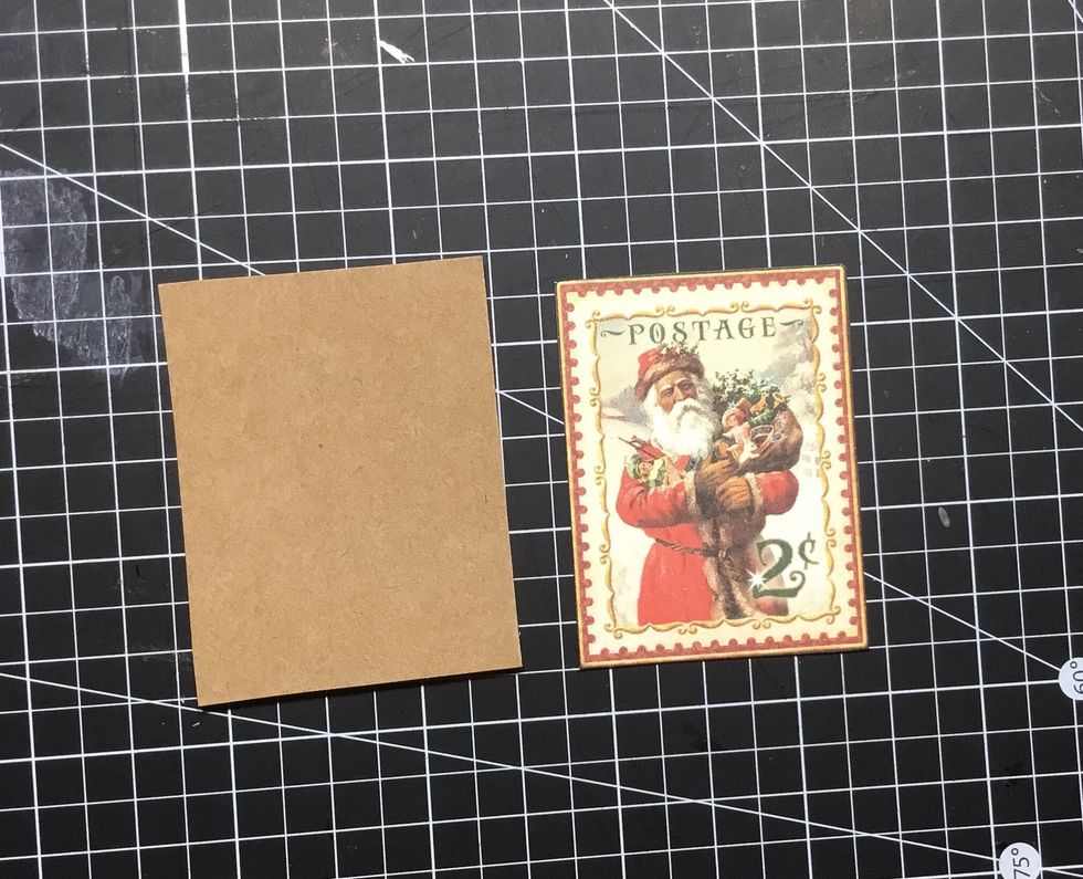 Now cut another piece of card stock a little bigger then the paper stamp.