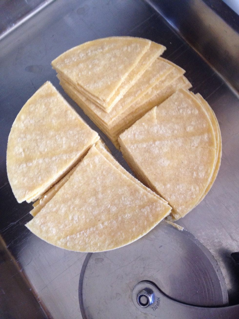 Now cut it into fourths