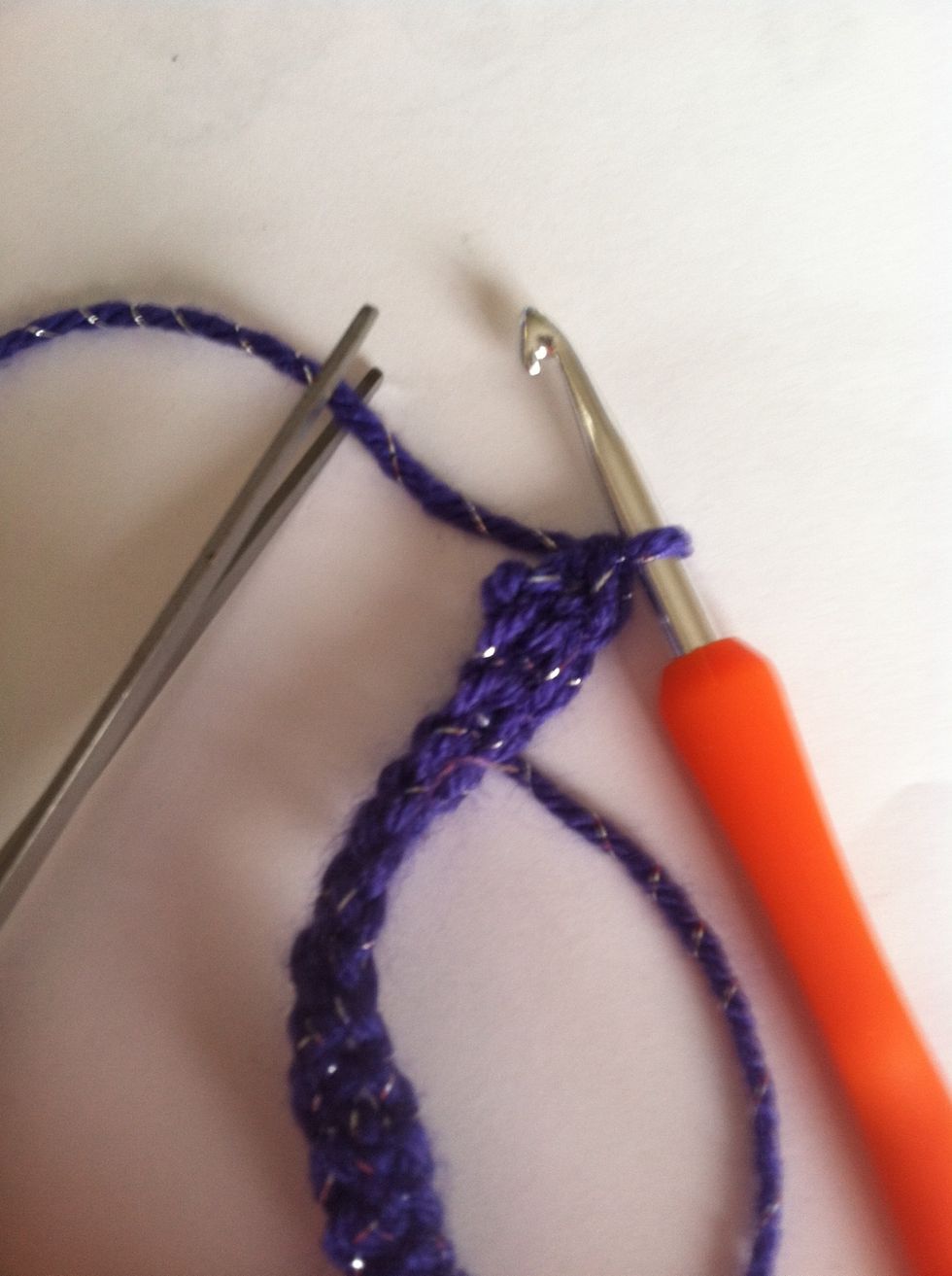 Now cut off any yarn you don't need