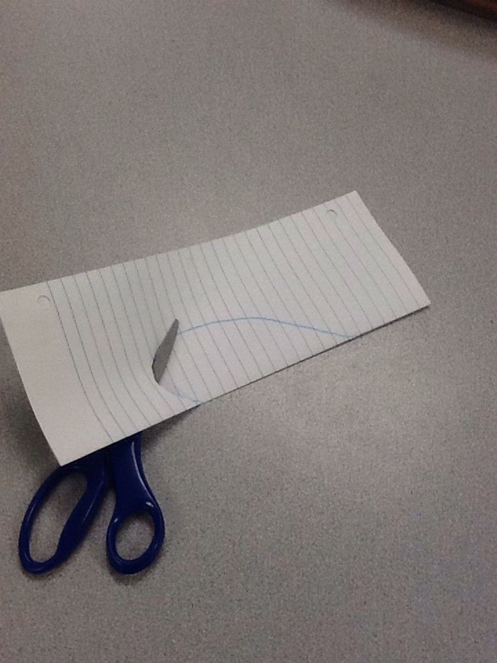 Now cut on the line you have drawing!