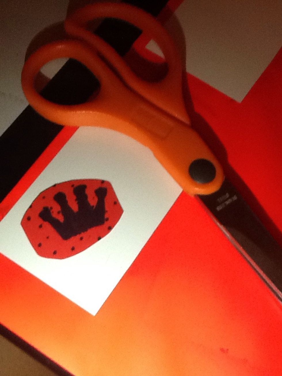 Now cut out your design and get ready with tape or clear sticky back paper (I will be using sticky back paper