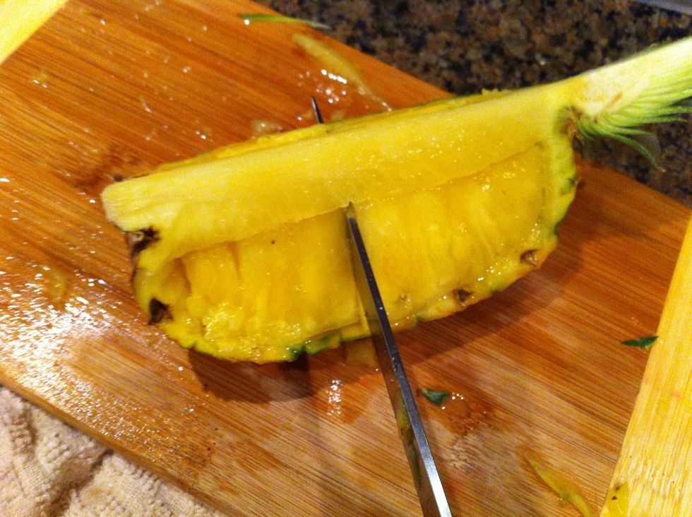 Now cut the flesh into sections