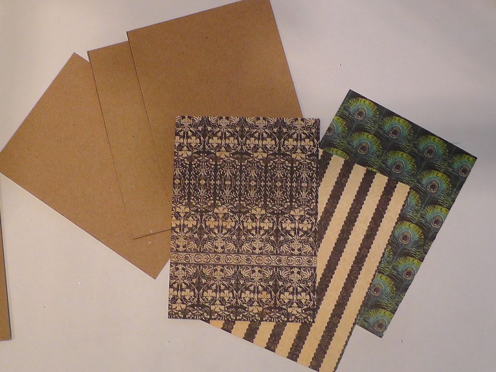 Now cut your favorite Graphic 45 Couture papers from the 12x12 pad to the size of your chipboard
