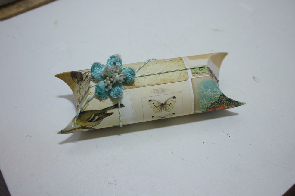 Now decorate! I just added a sweet little Petal Sugared Flower with some hot glue