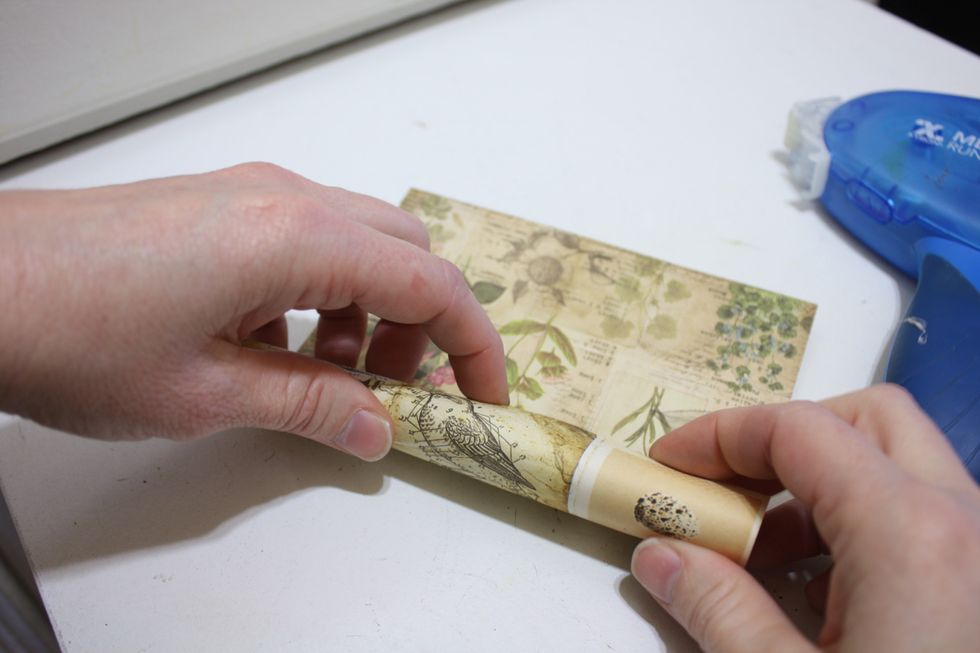 now do a little "pre" roll of each edge- this will help you join the edges together more easily