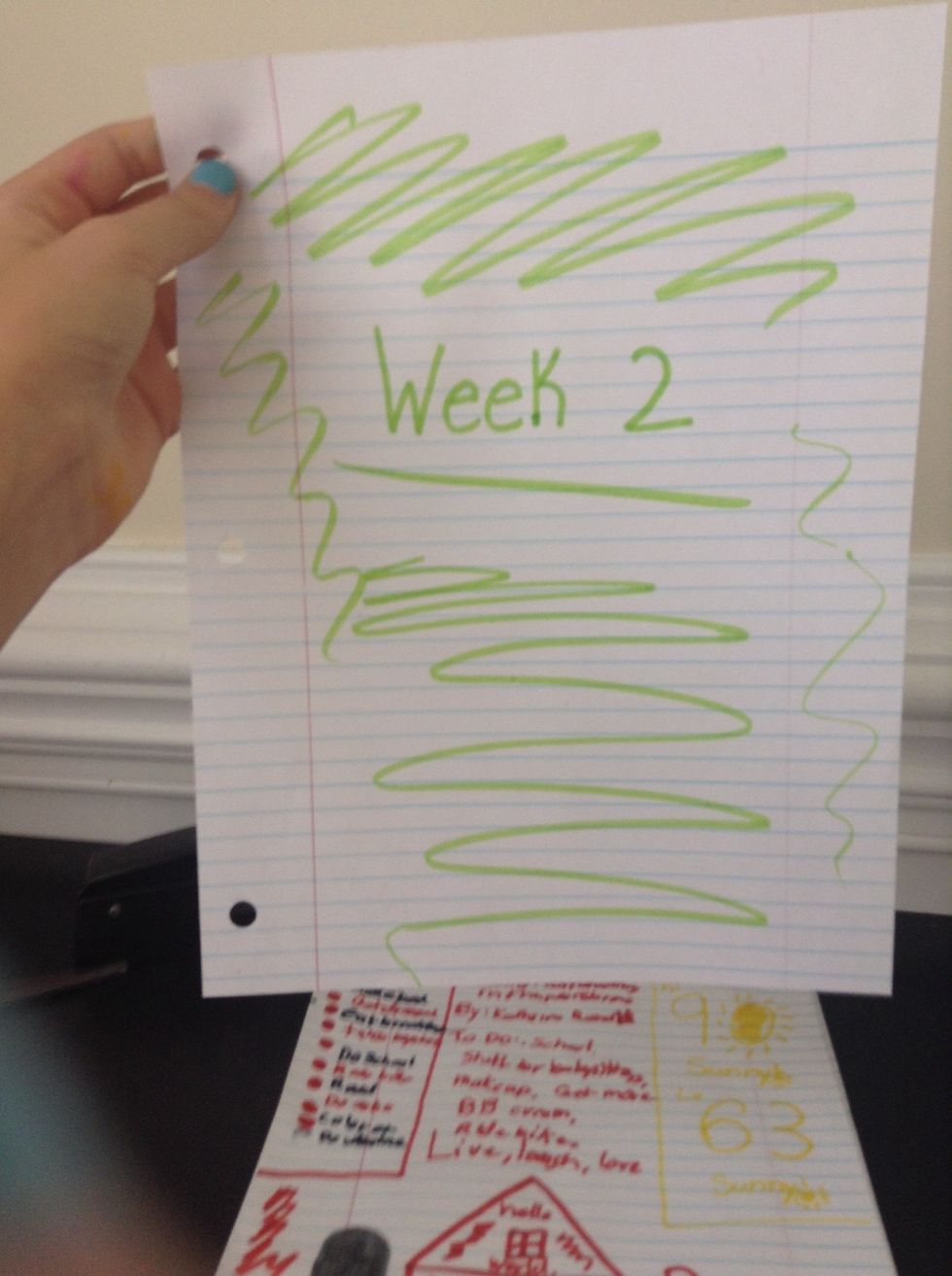 Now do all of week one then make this