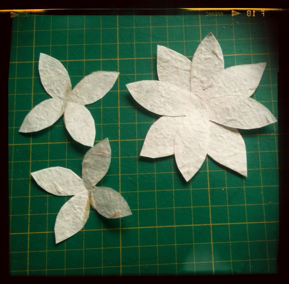 Now do stages 3-8 with the smaller squares so you end up with these.