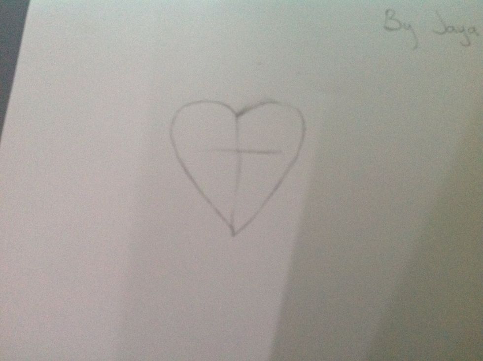 Now do the other half of the heart. Do your best to try and match the other side of the heart.