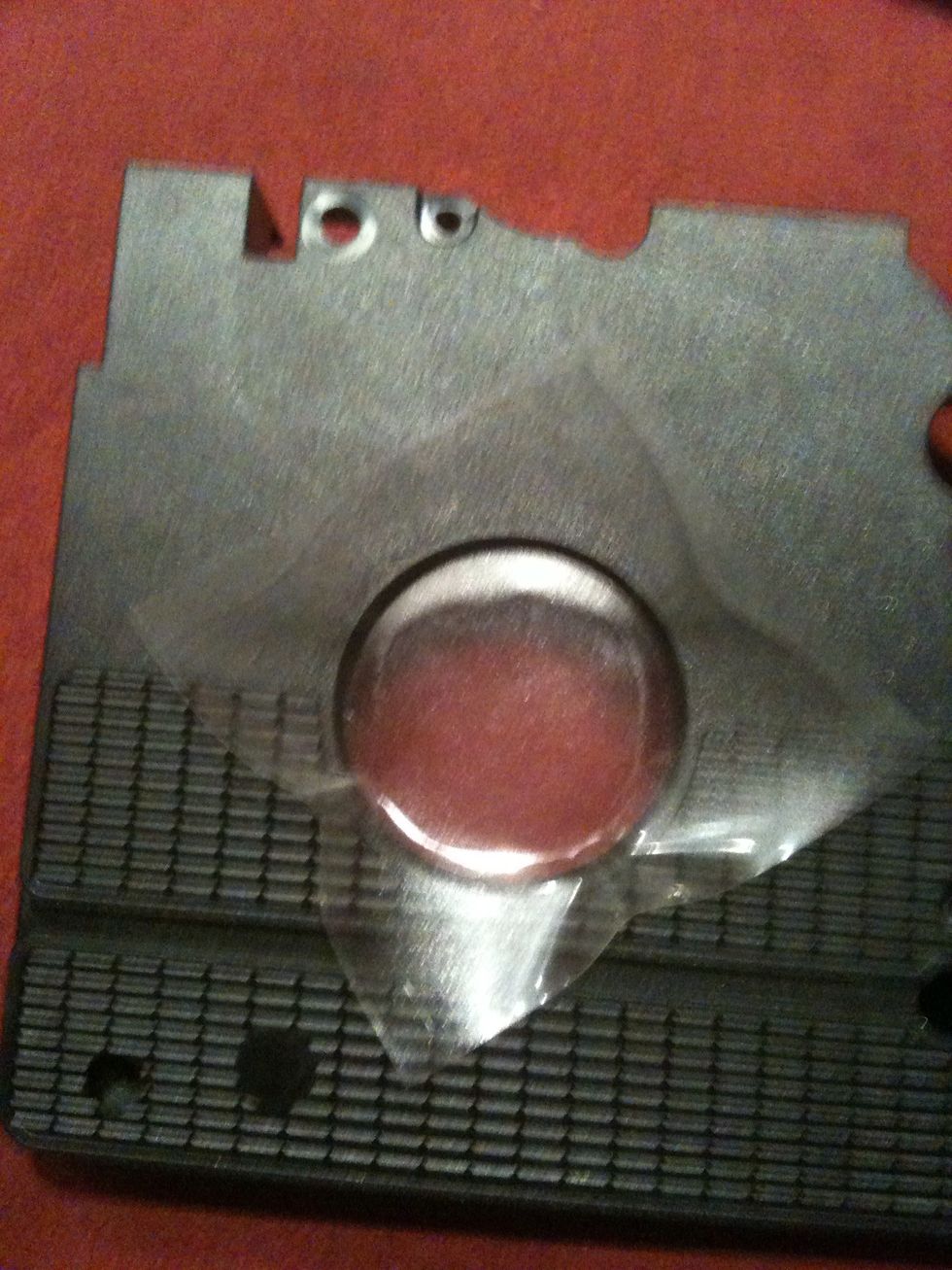 Now do the same on the outside, but try not to attach it to the cassette, just to your first layer.