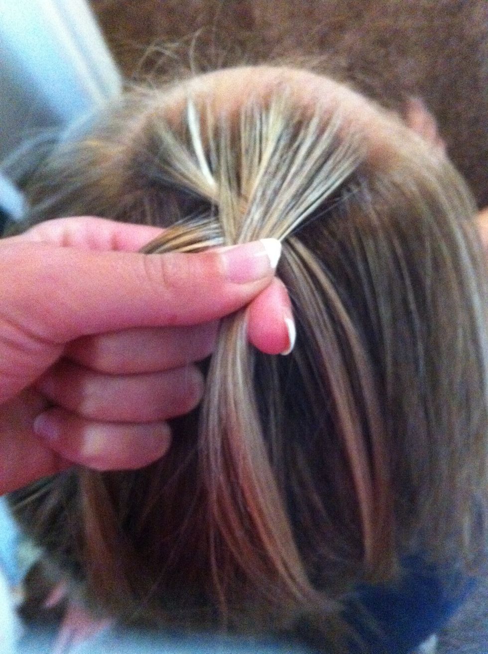 Now do two stitches of a regular braid