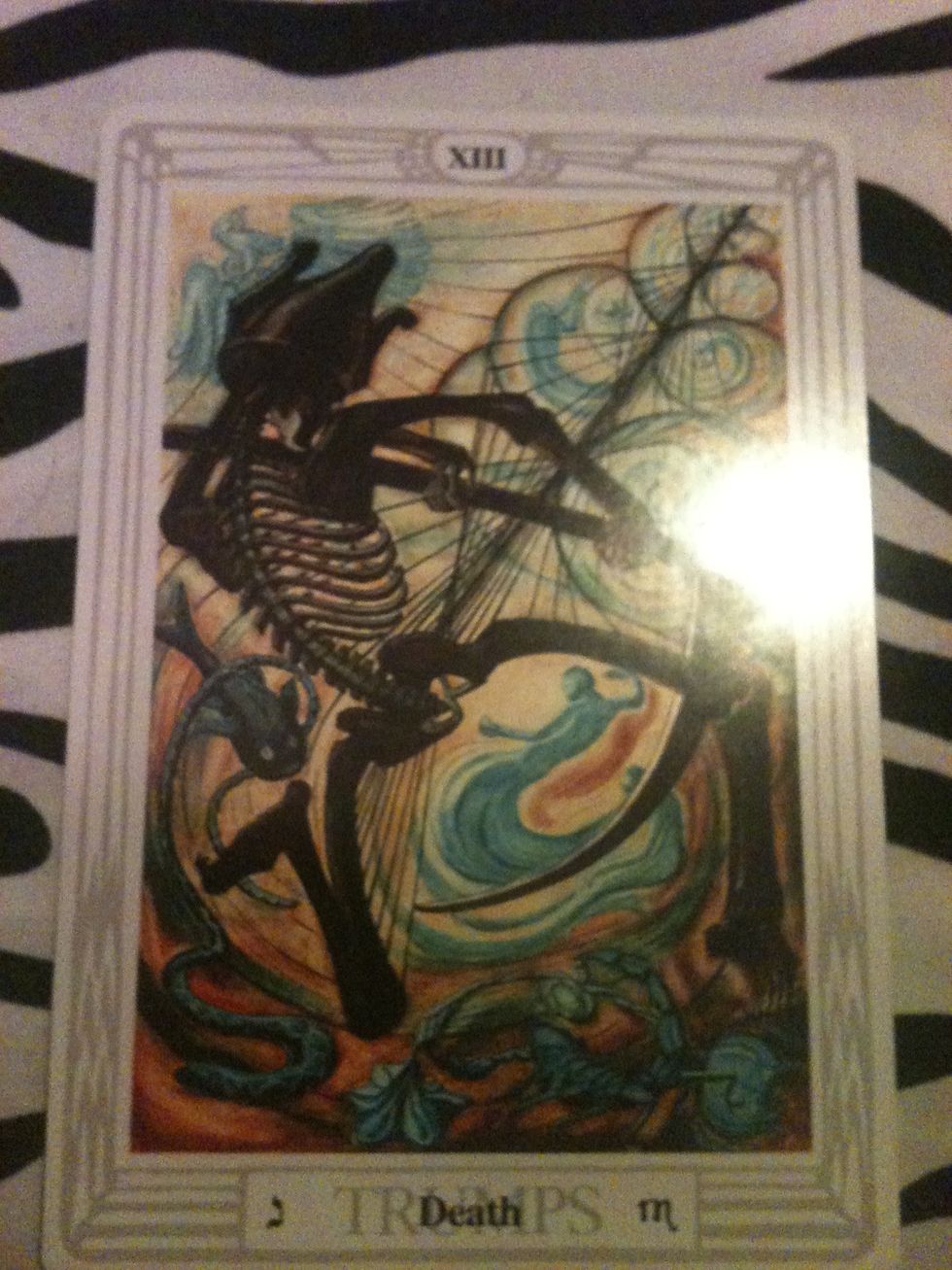 Now don't be frightened if you pull out a card like death. The card always has a deeper meaning to the word on the card so be sure to look it up.