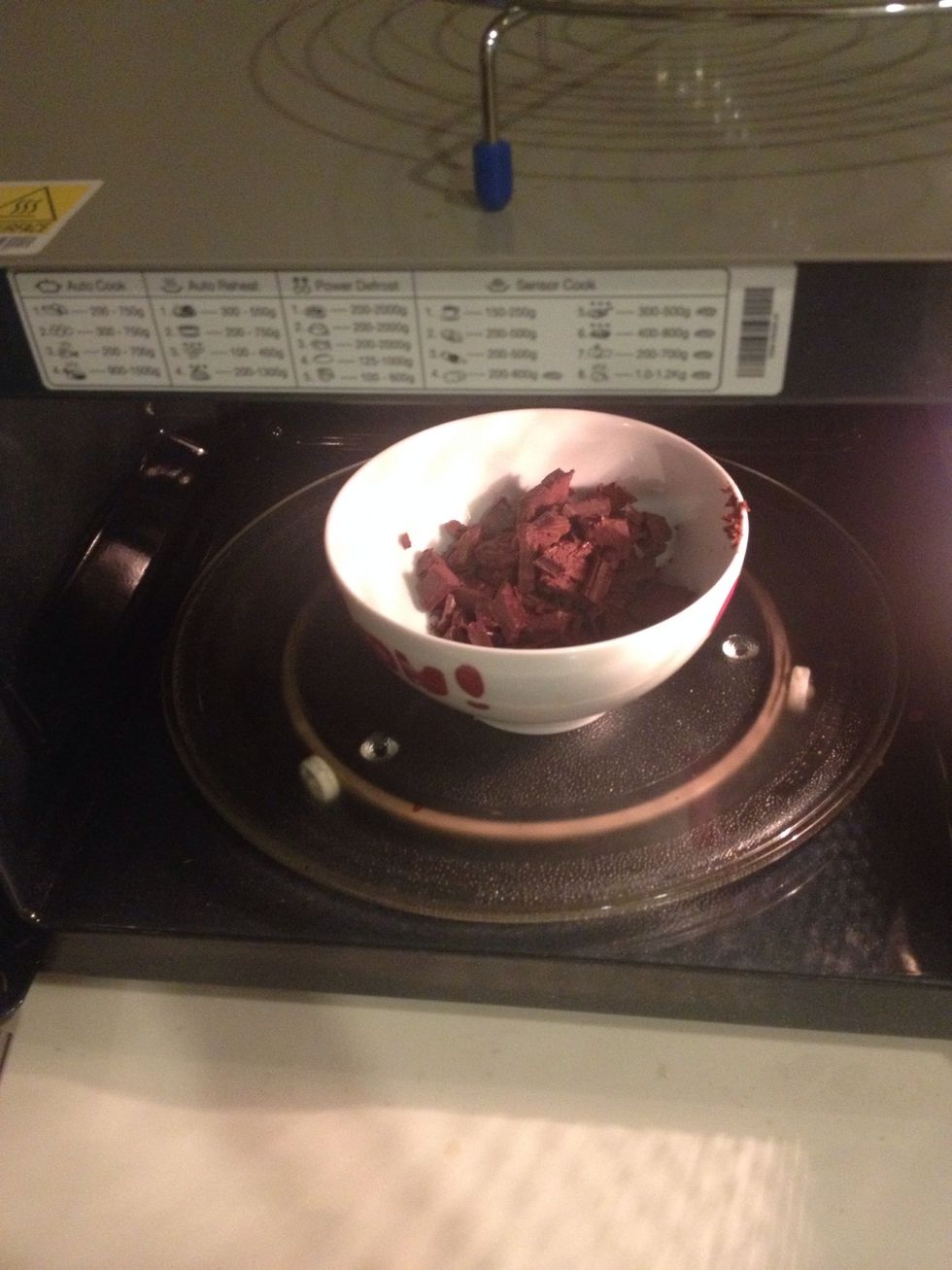 Now don't go double boil... blah blah ...waste time! Nuke it for 10 seconds. (Count it out don't cheat)