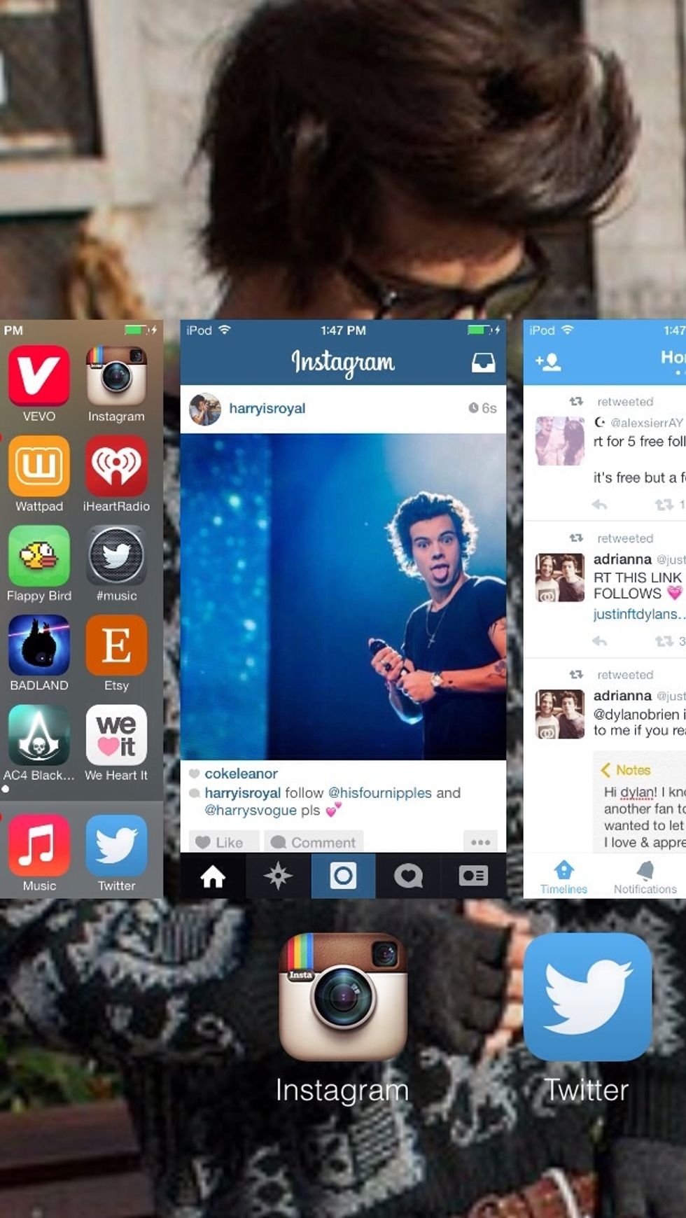 Now double tap your home button. Your screen should look like this. These apps are running in the background also causing your battery to run out faster.