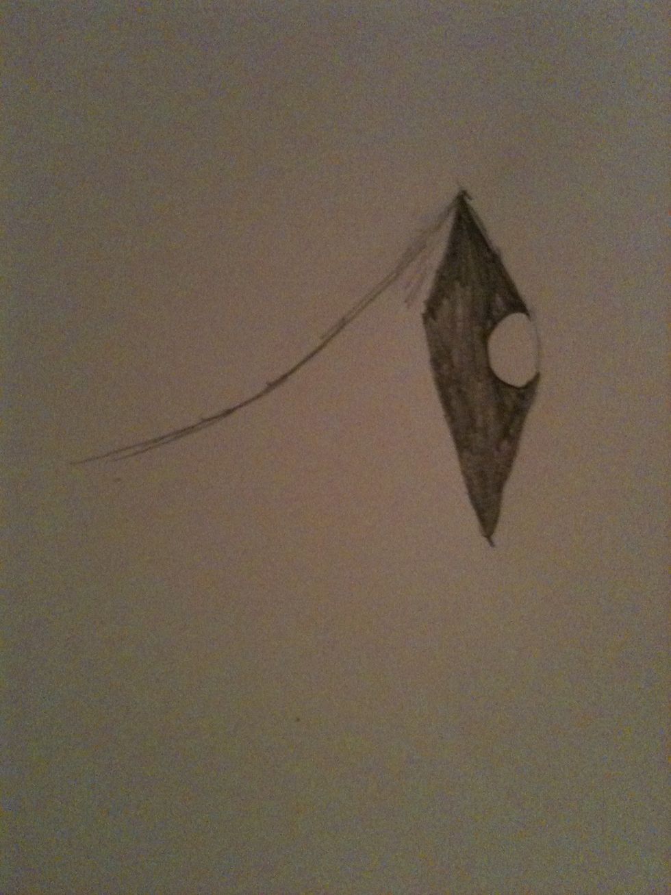 Now draw a long line to the side