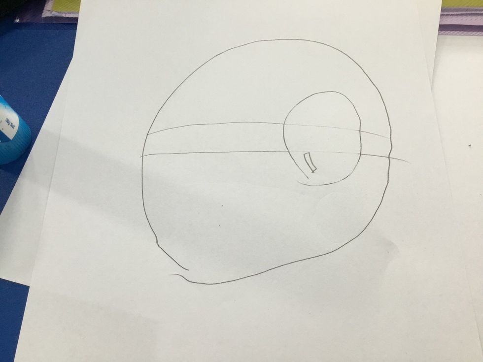 Now draw a rotated rectangle in the first circle