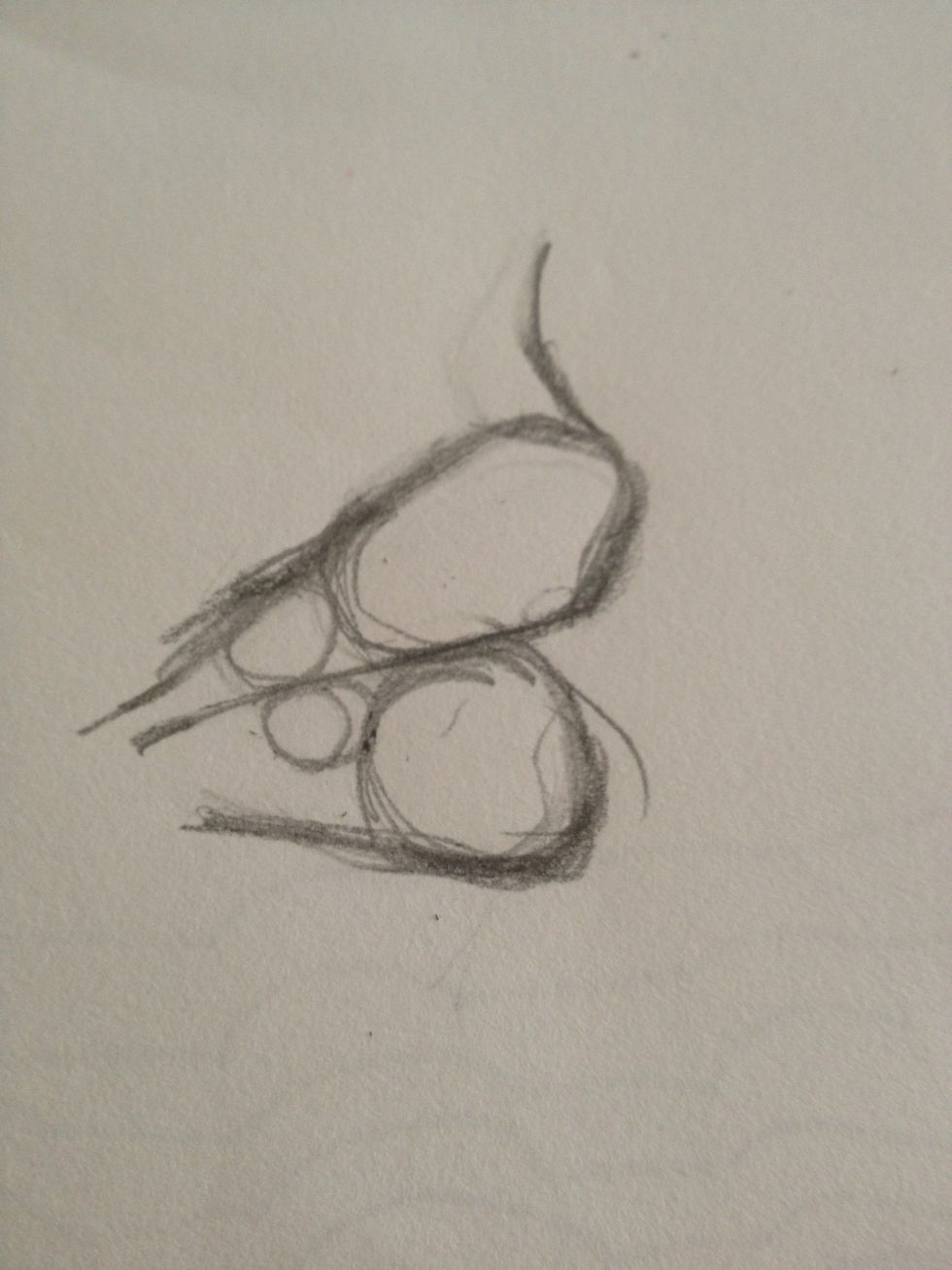 Now draw around the circles