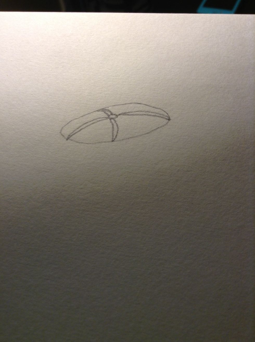 now draw four pedals, one on both sides and one on the top and bottom