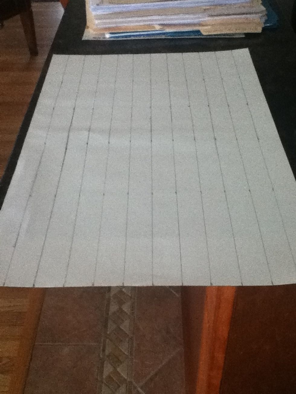 Now draw lines going thorough the marks