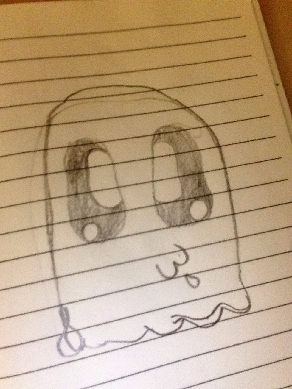 Now draw the body a upside down U and swivels on the bottom