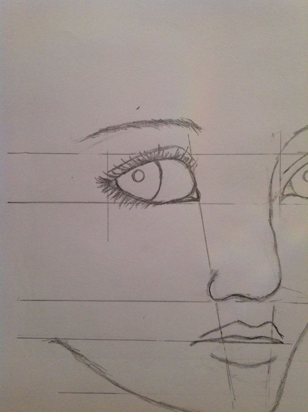Now draw the eye lashes..