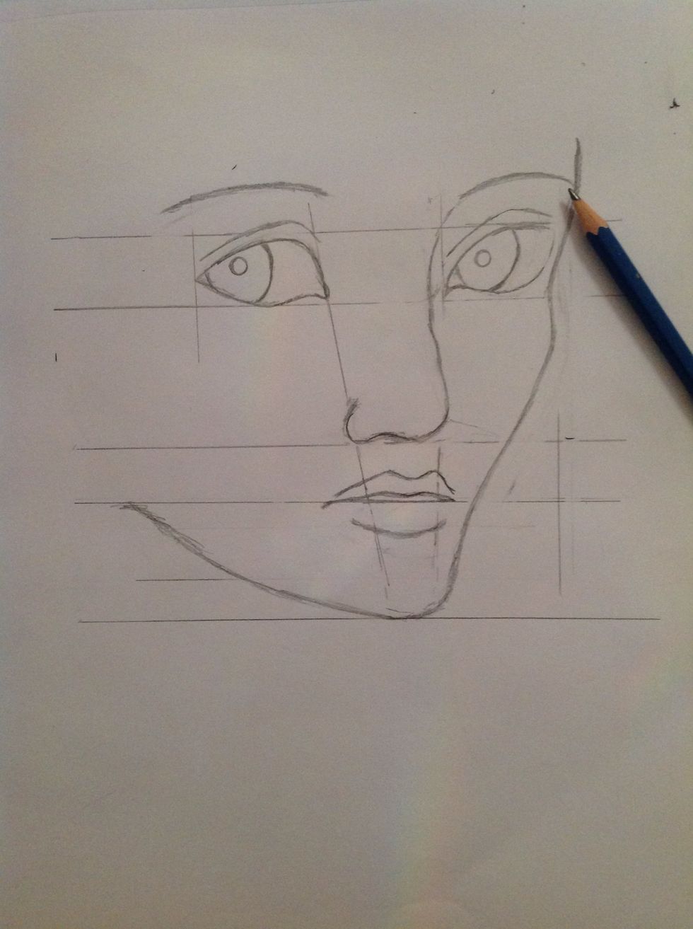 Now draw the eyebrows.