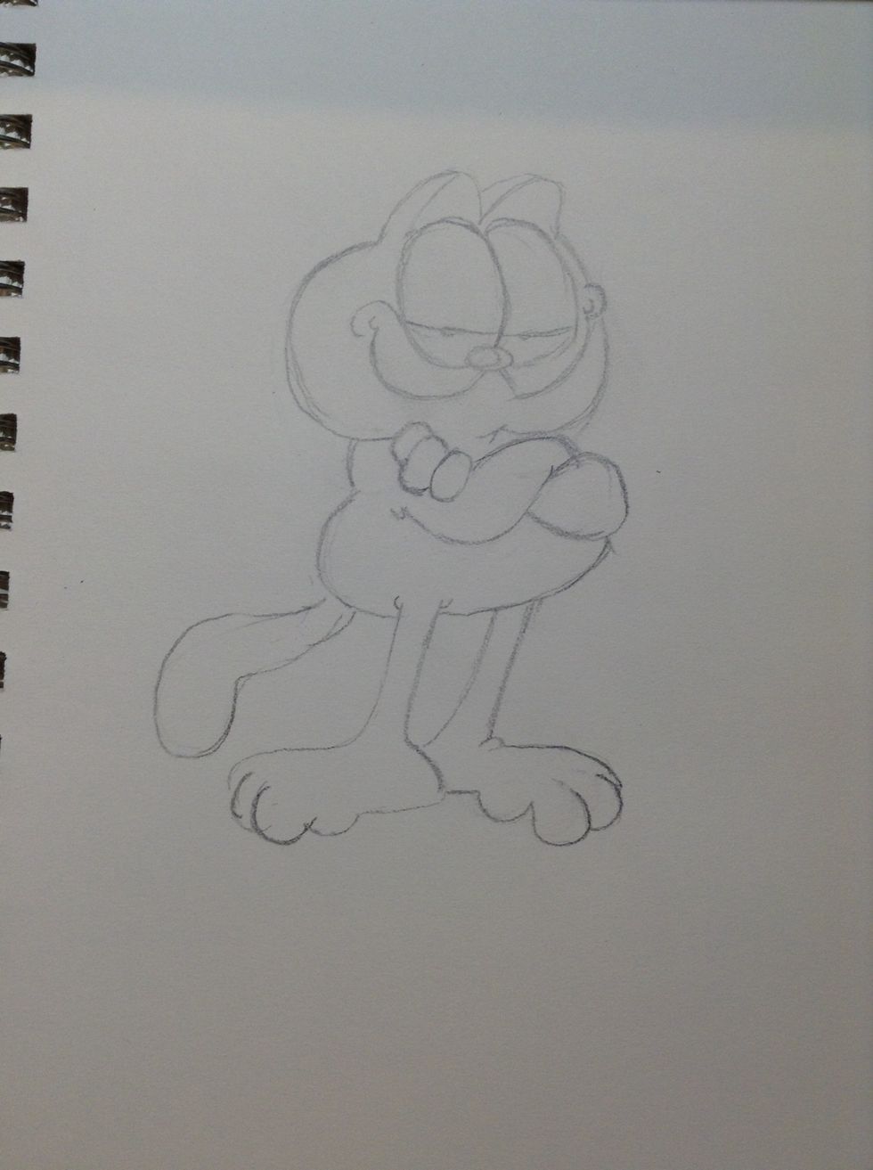 Now draw the legs and tail.