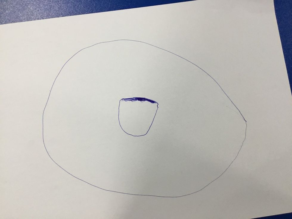 Now draw the other side of the smile you draw a little curve