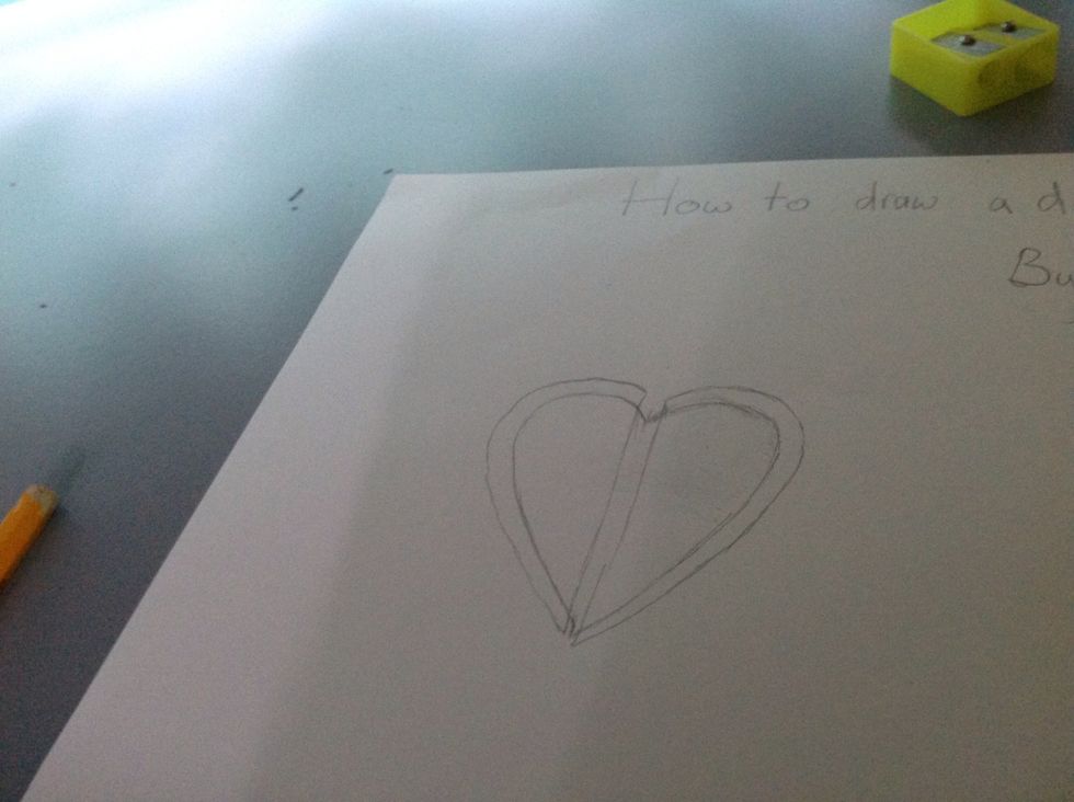 Now draw the outline of the other half.