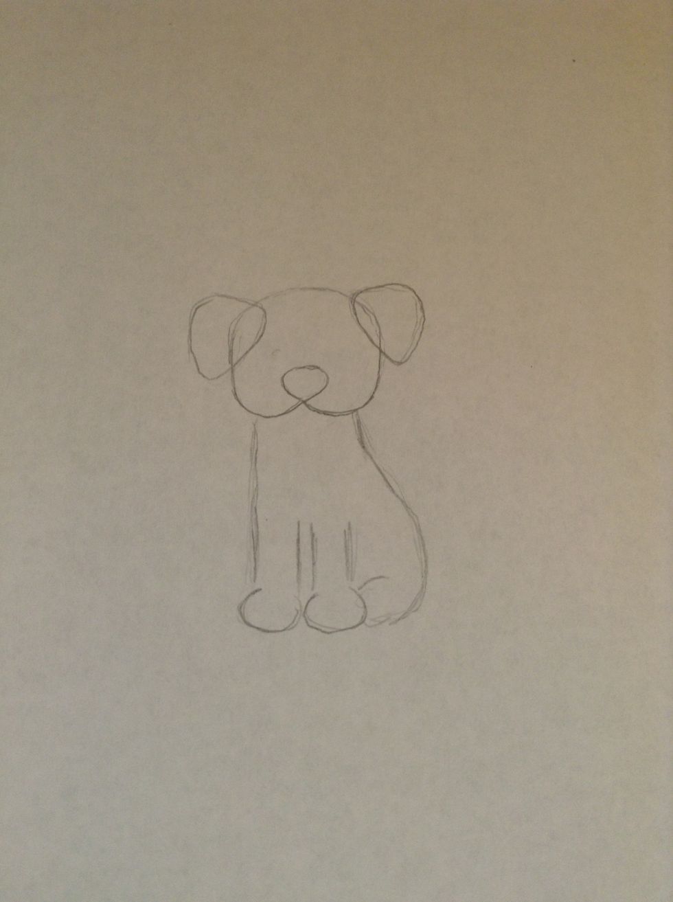 Now draw the paws and legs