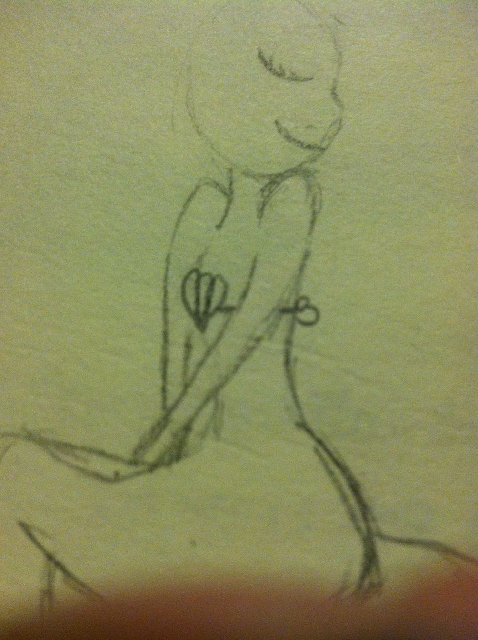 Now draw the seashells ( you don't have to seashells but I prefer to).