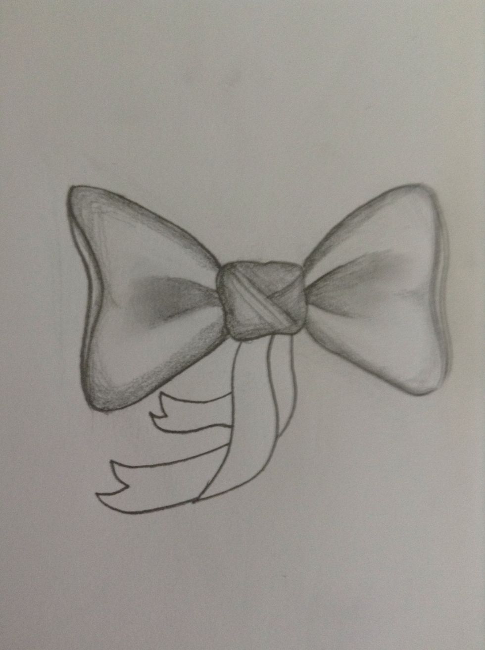 Now draw the second ribbon.