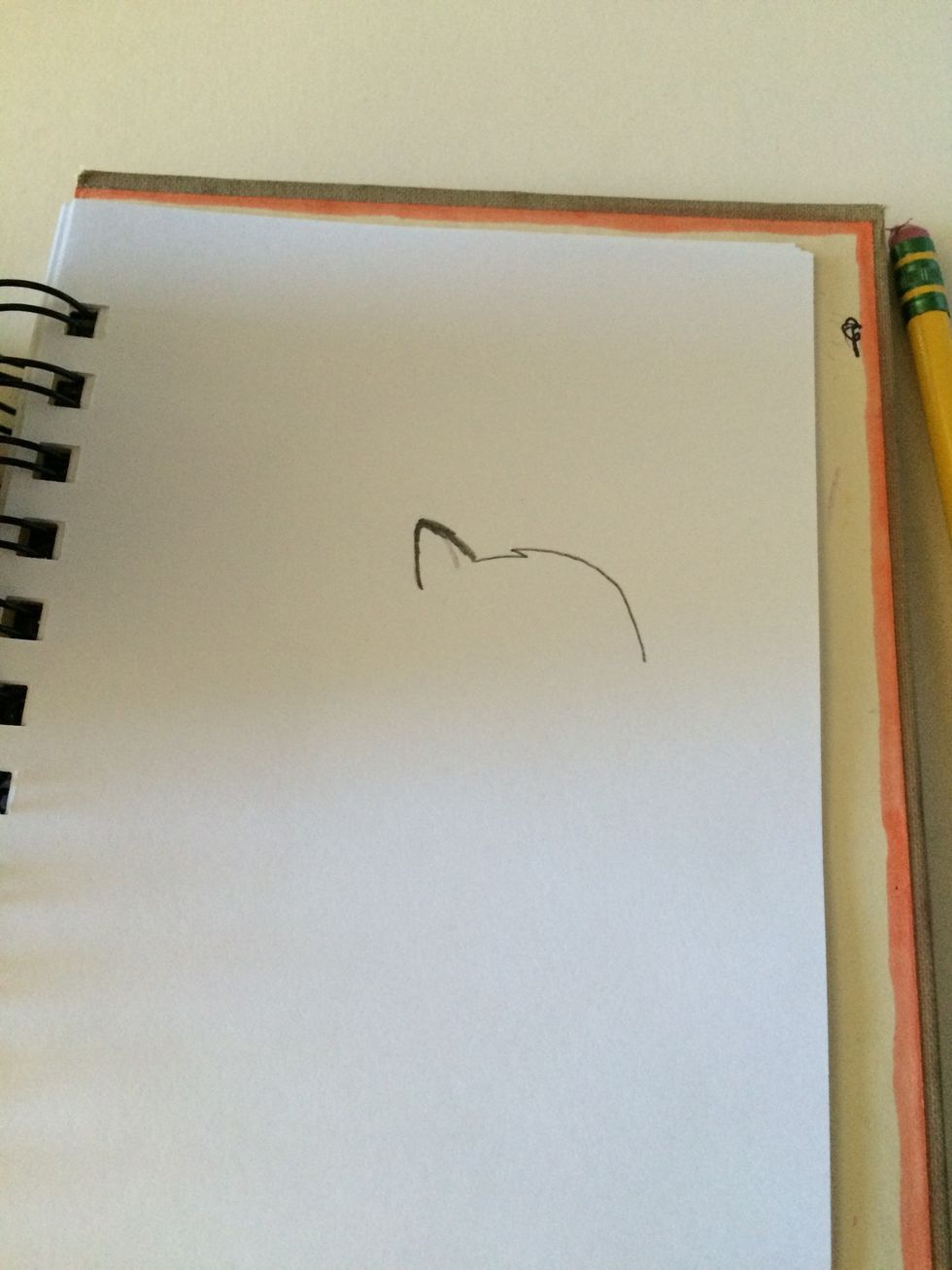 Now draw the top of the head