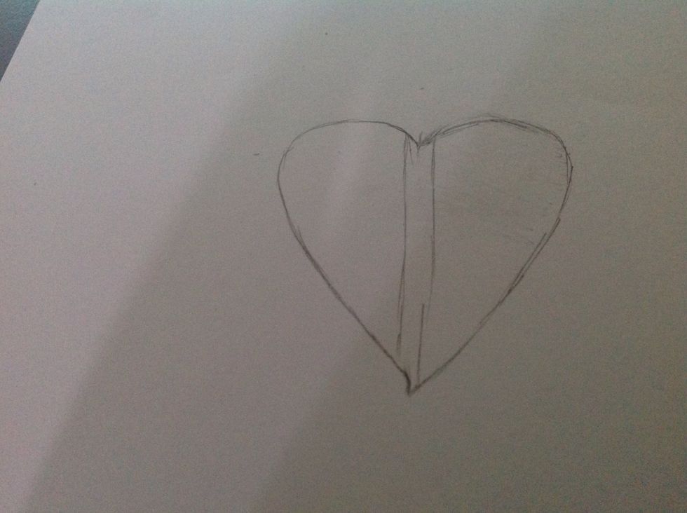Now draw this line bar inside of your heart.