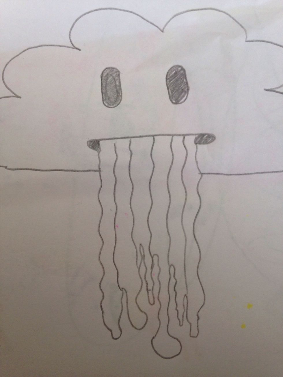 Now draw wavy line on the part at the bottom. It should look like this