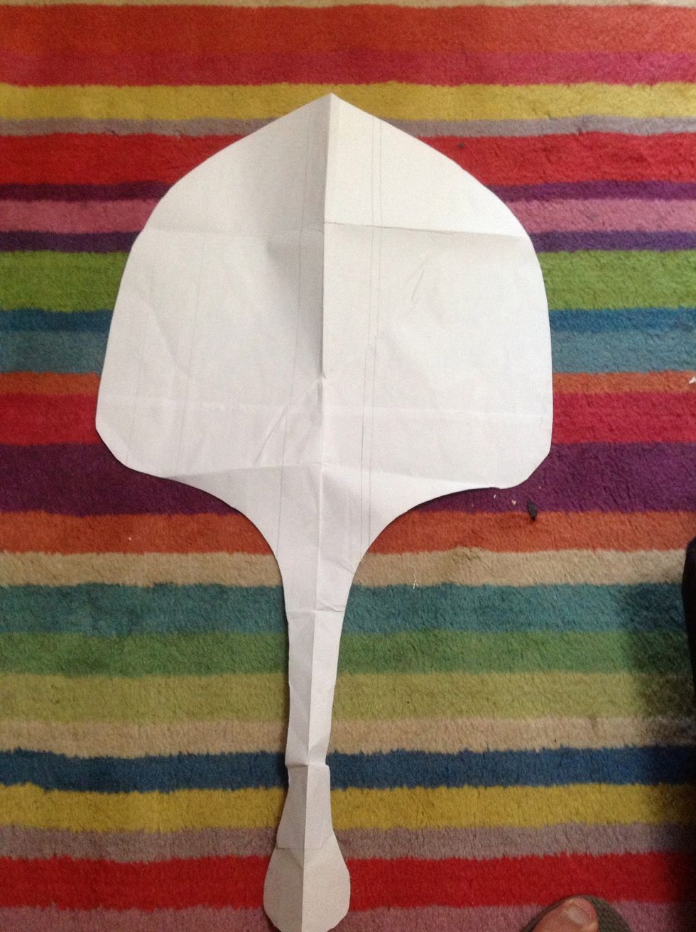 Now draw your template that you want make shore that the handle is not too thin.