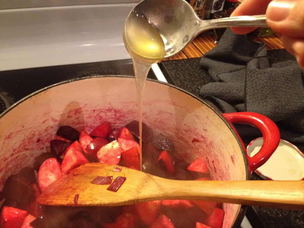 Now drizzle a bit of honey. A teaspoon will do.