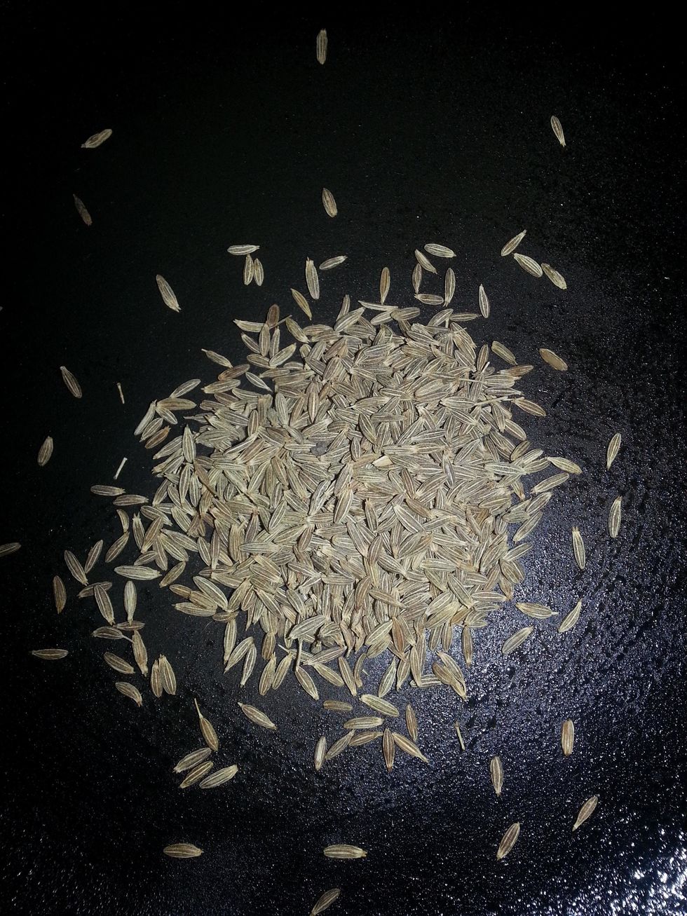 Now dry toast the cumin seeds