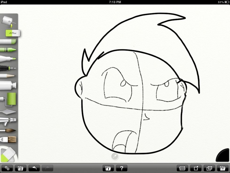 Now erase the circle part