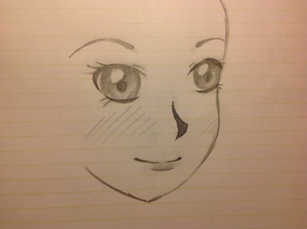 Now erase the guidelines before you add hair.