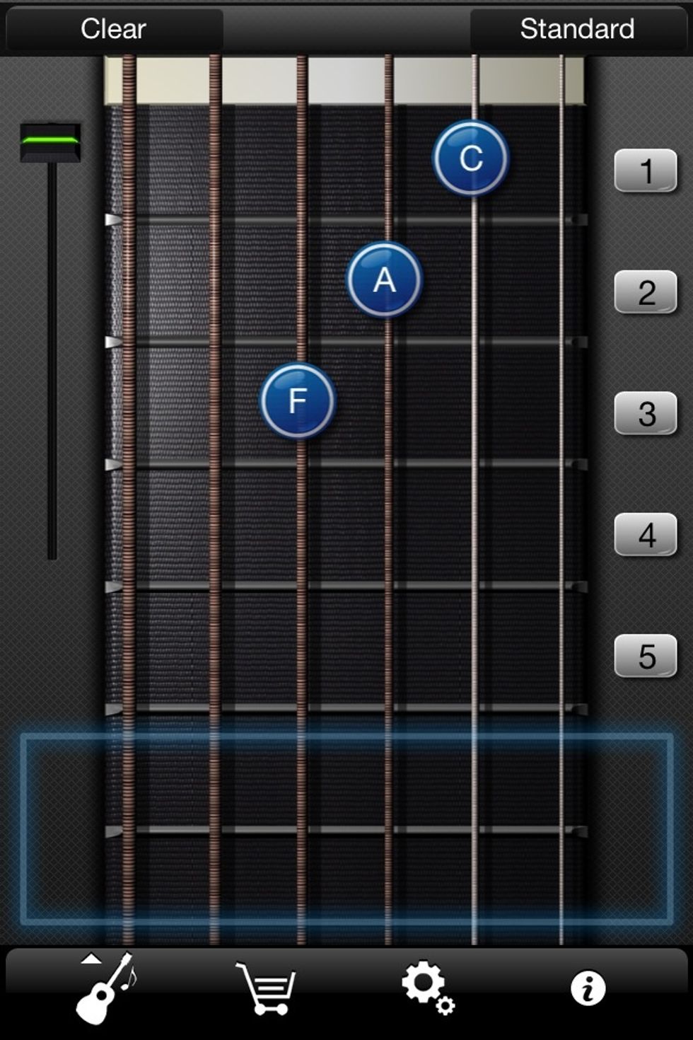 Now F back to one measure.