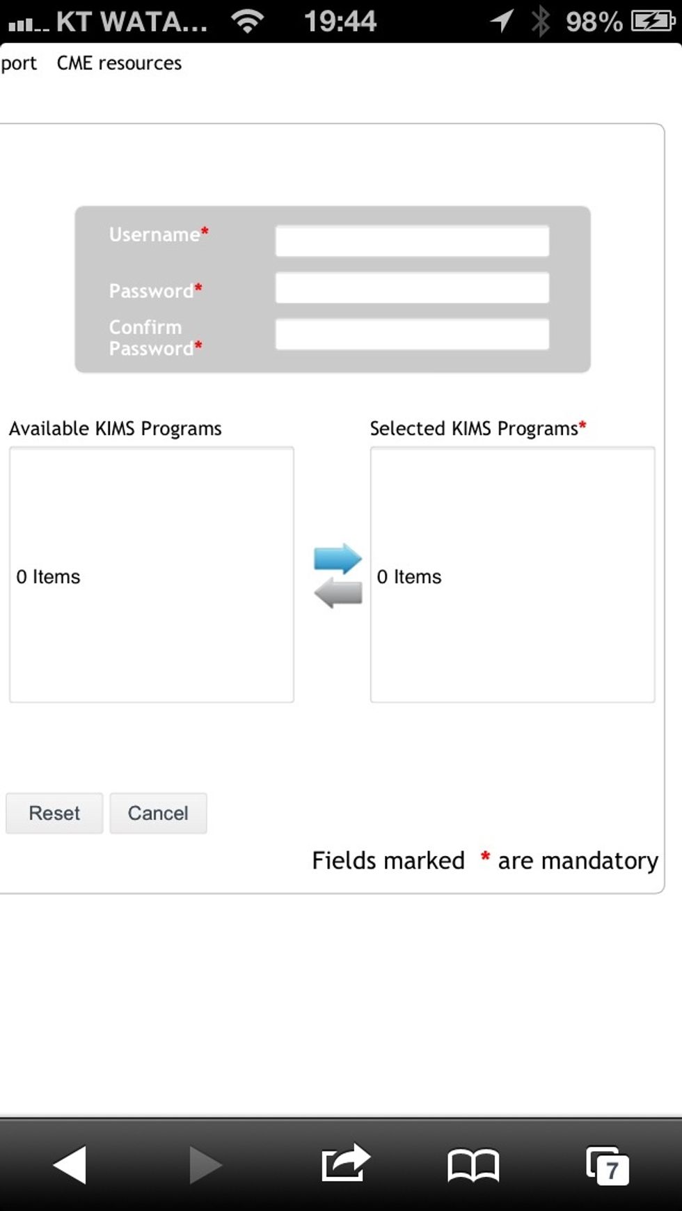 Now fill in a memorable username and password.  Then, choose what speciality journals you'd like filtered in your search by choosing them from the left column and adding them to the right.