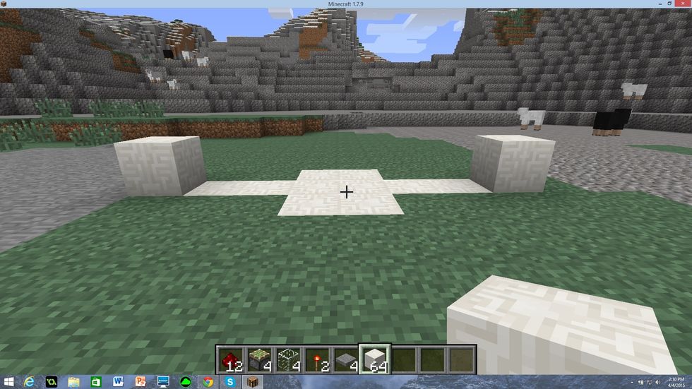 Now fill the blocks with the desired block of your choice.