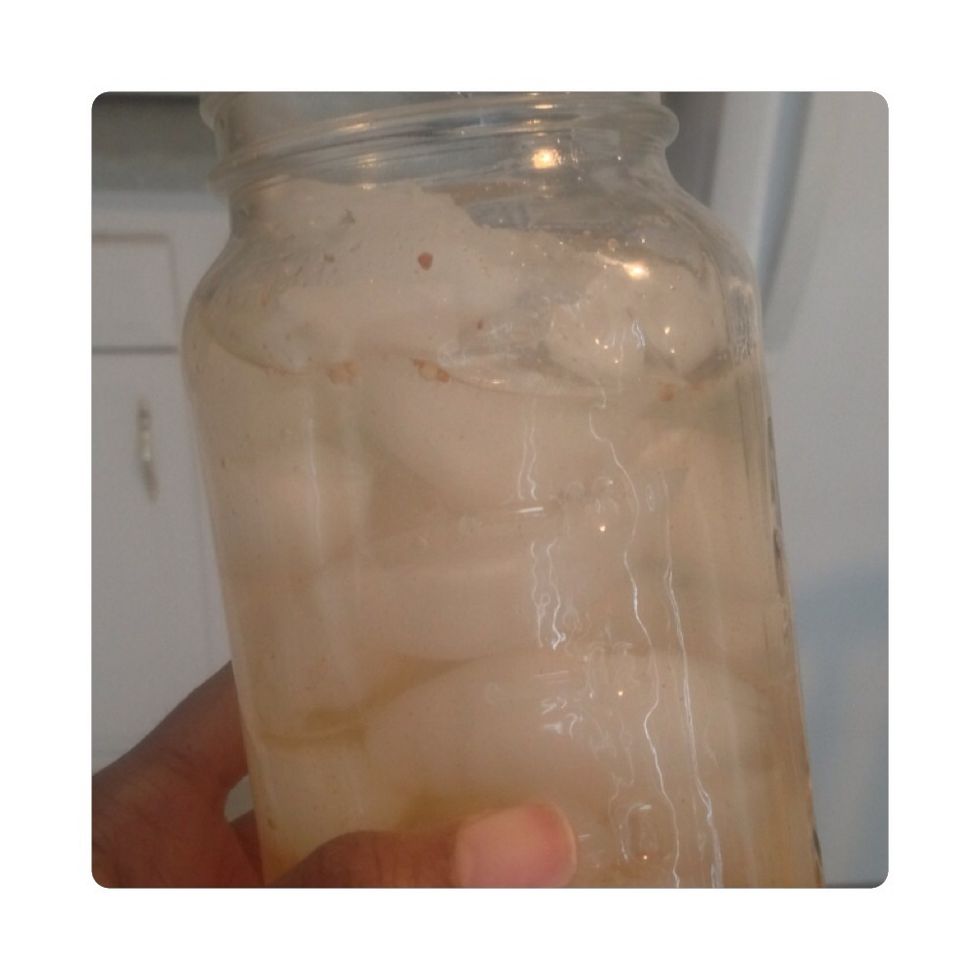 Now fill the glass with cold water