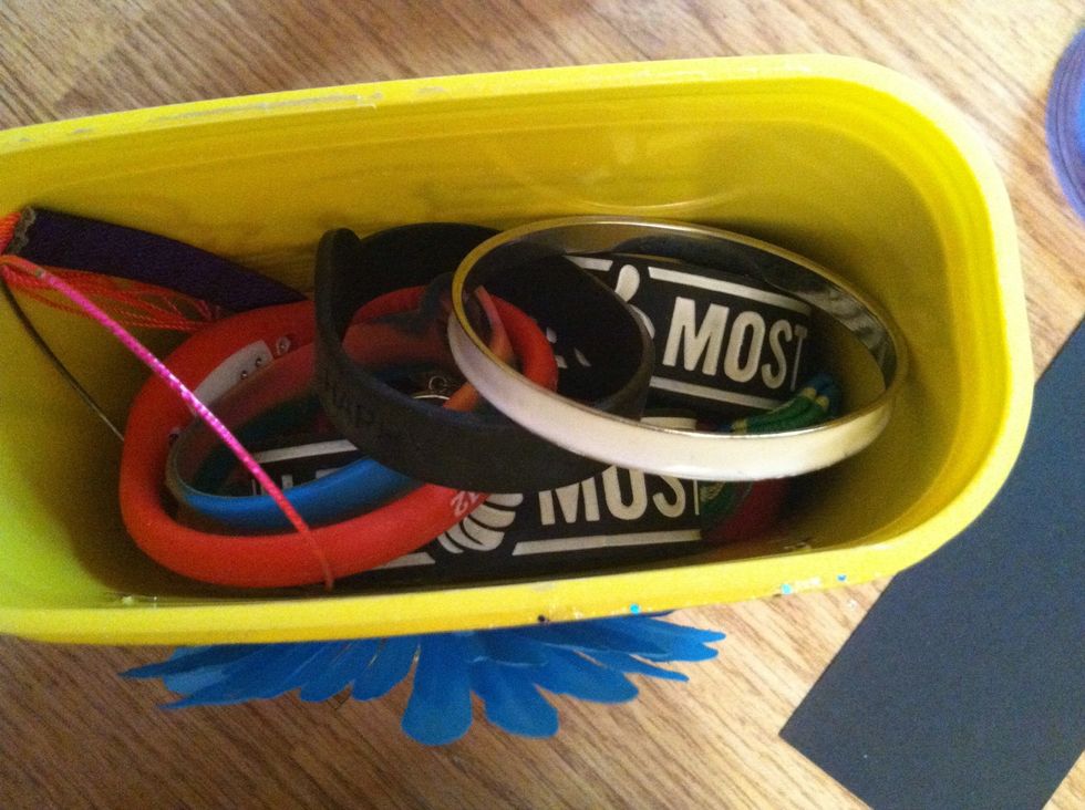 Now fill your box with anything. I put bracelets in mine (: