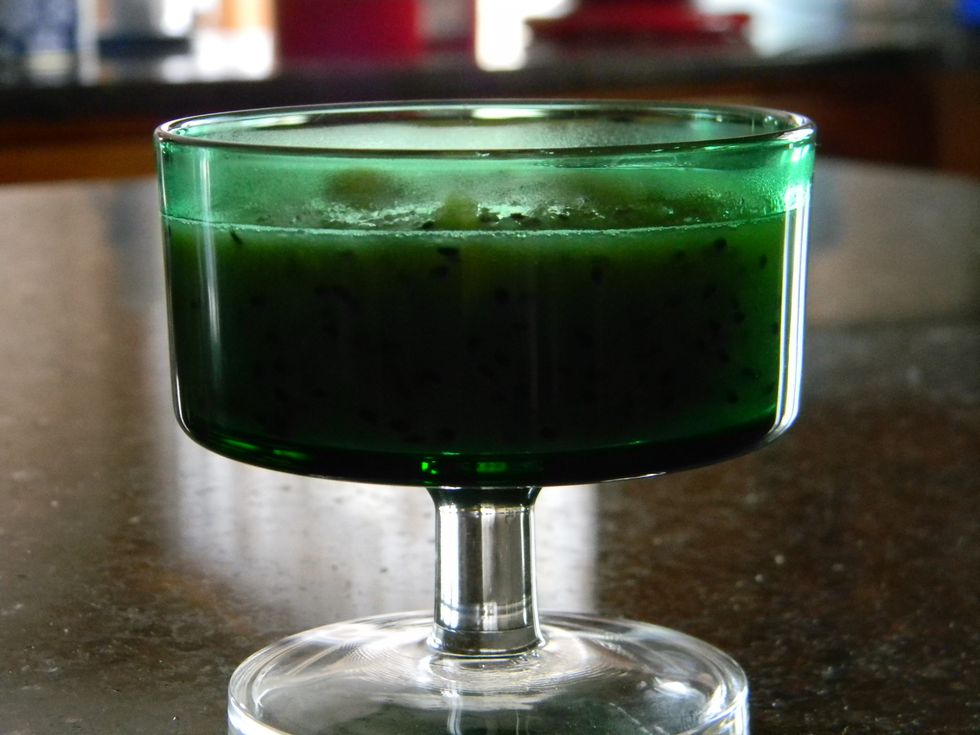 Now fill your pudding in a pretty glass or bowl and let it cool slightly to room temperature.