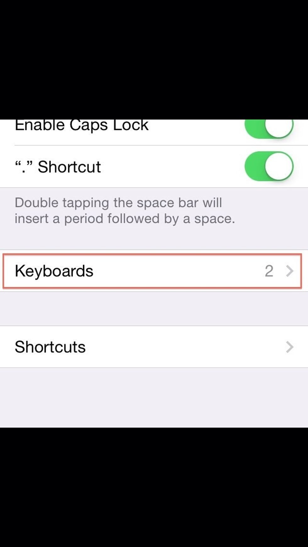Now, find "Keyboards".