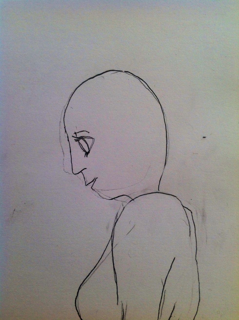 Now finish drawing the face and the eye...