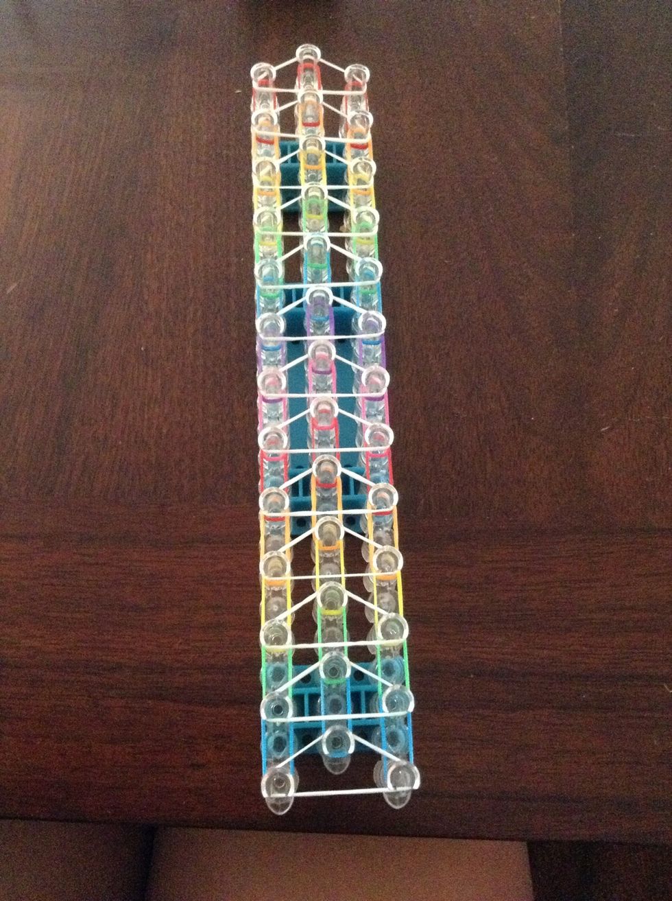 Now flip you loom over so the arrow it facing you if your wondering why it is cus it is threading time