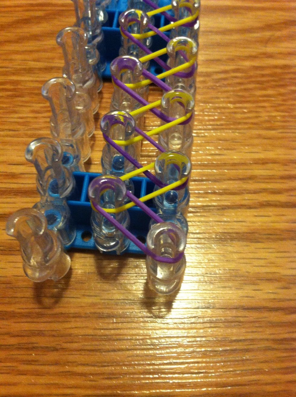 Now flip your loom so your arrow is pointing At you